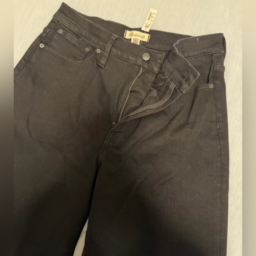 NWT Madewell Perfect Vintage Wide Leg Black Jeans size 31